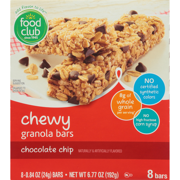 Food Club Chocolate Chip Chewy Granola Bars
