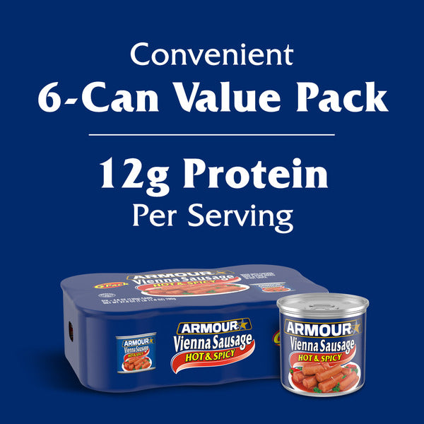 Armour Hot & Spicy Flavored Vienna Canned Sausage