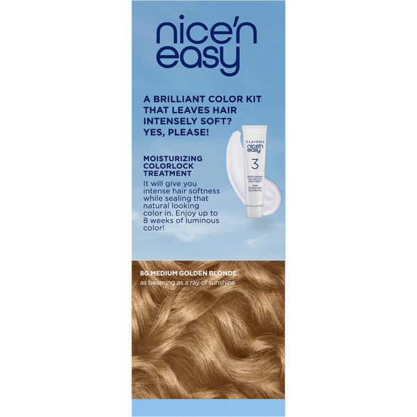 Nice’n Easy Medium Golden Blonde 8G Permanent Hair Color