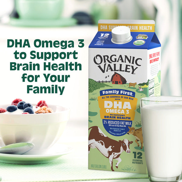 Organic Valley® Omega 3 DHA 2% Organic Milk, Family First