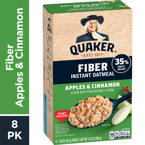 Quaker Fiber Instant Oatmeal Apples & Cinnamon