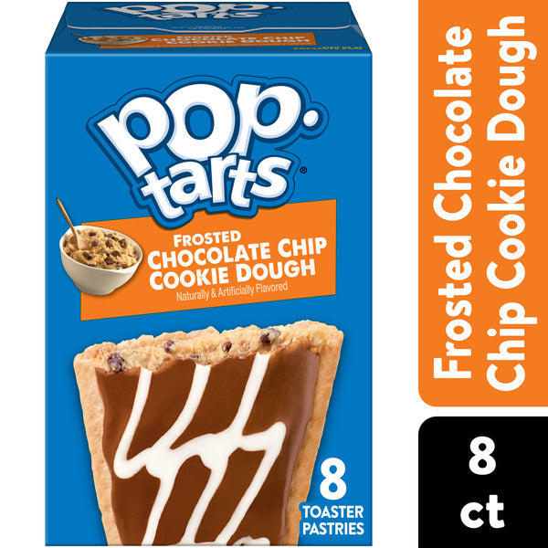 Pop-Tarts Frosted Chocolate Chip Cookie Dough Toaster Pastries, Breakfast Foods, 8 Count