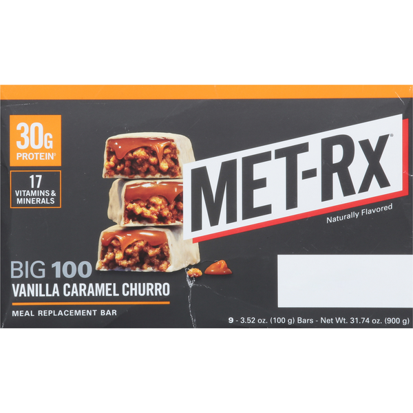 MET-Rx Meal Replacement Bar, Vanilla Caramel Churro