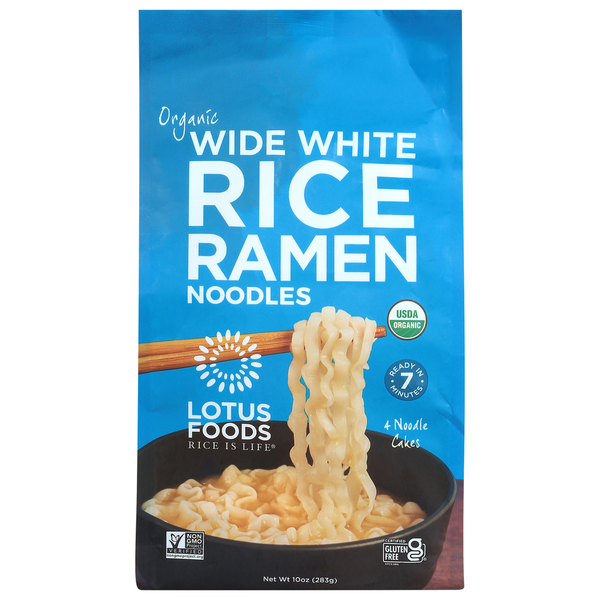 Lotus Foods Organic Wide White Rice Ramen Noodles