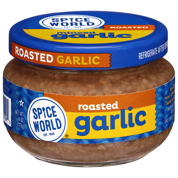 Spice World Garlic, Minced, Roasted