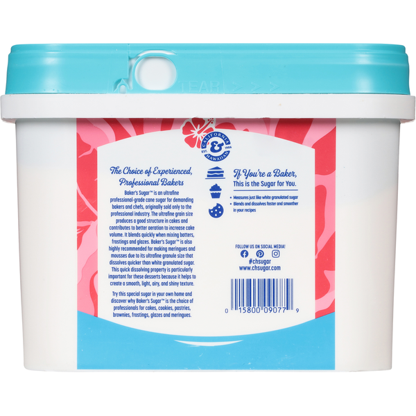 C&H Pure Cane Ultrafine Granulated Baker's Sugar, 3.5 lb. Tub