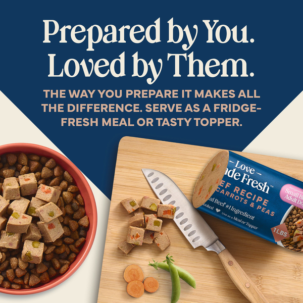 Blue Buffalo Love Made Fresh Dog Food, Small Breed Adult, Refrigerated, Beef