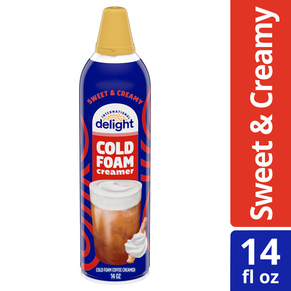 International Delight Cold Foam Coffee Creamer, Sweet & Creamy Cold Foam Flavored Creamer, 14 OZ Can