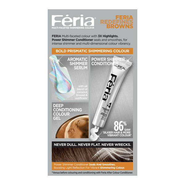 L'Oreal Multi-Faceted Shimmering Permanent Hair Color, 40 Espresso (Deeply Brown)