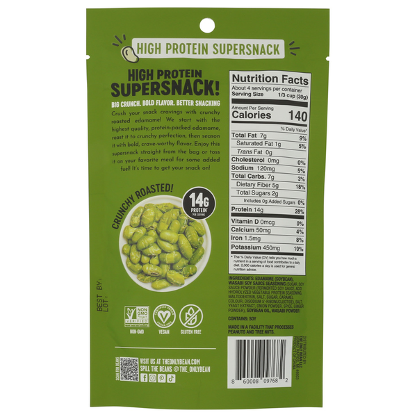 The Only Bean Edamame Rstd Wasabi