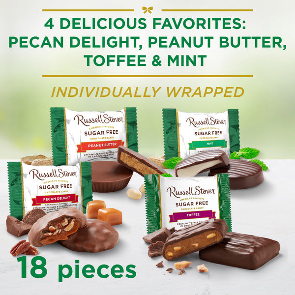 Russell Stover Sugar Free Assorted Chocolate Candy 4 Flavor Mix