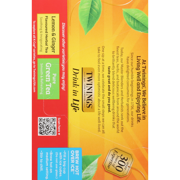 Twinings Black Tea, Pure, English Breakfast, Decaffeinated, K-Cup Pods