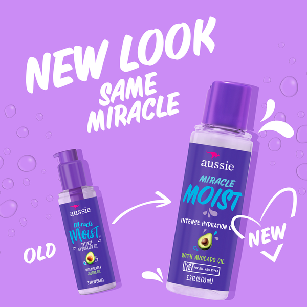 Aussie For Dry Hair – Miracle Moist Intense Hydration Oil with Jojoba Oil