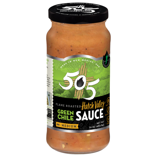 505 Southwestern Hatch Valley Medium Flame Roasted Green Chile Cooking Sauce