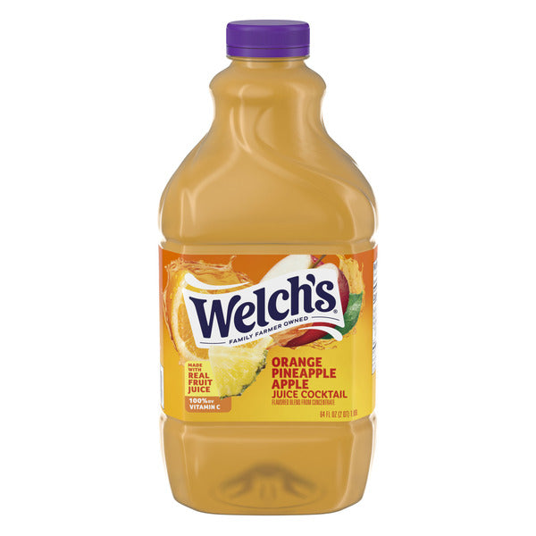 Bottle of Welch's grapefruit juice on a white background