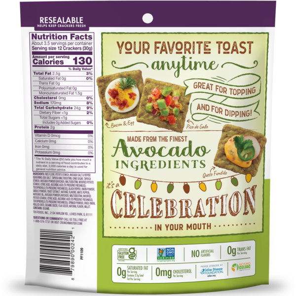 Crunchmaster Avocado Toast Salt & Pepper