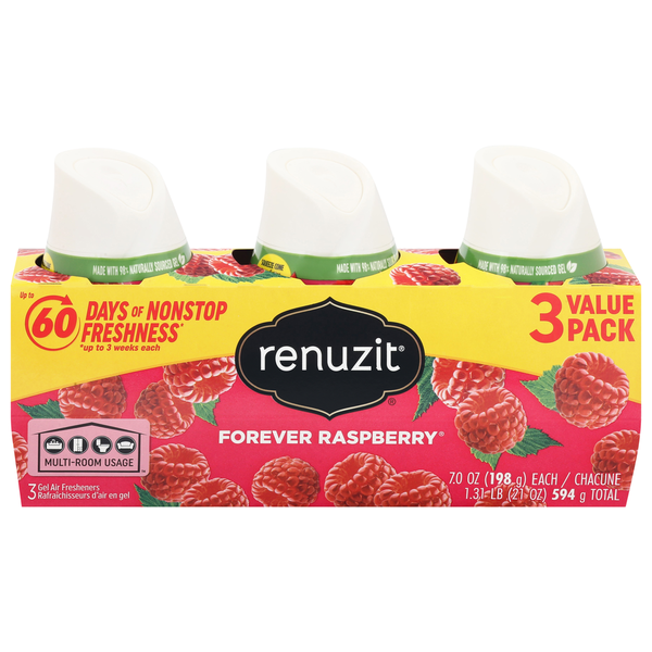 Renuzit Forever Raspberry Gel Air Fresheners Value Pack
