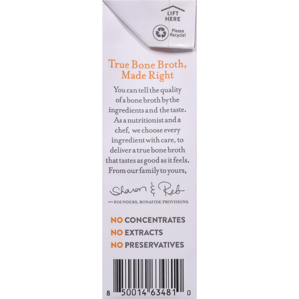 Bonafide Provisions Chicken Bone Broth, No Salt Added, Organic