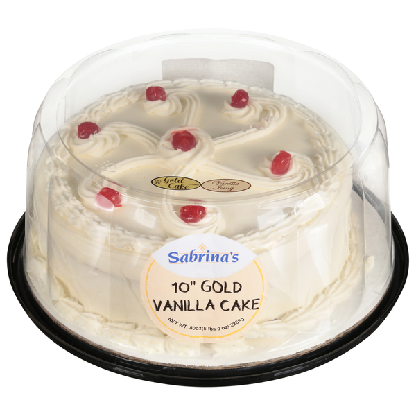 Sabrina's Cake, Vanilla, Gold, 10 Inch