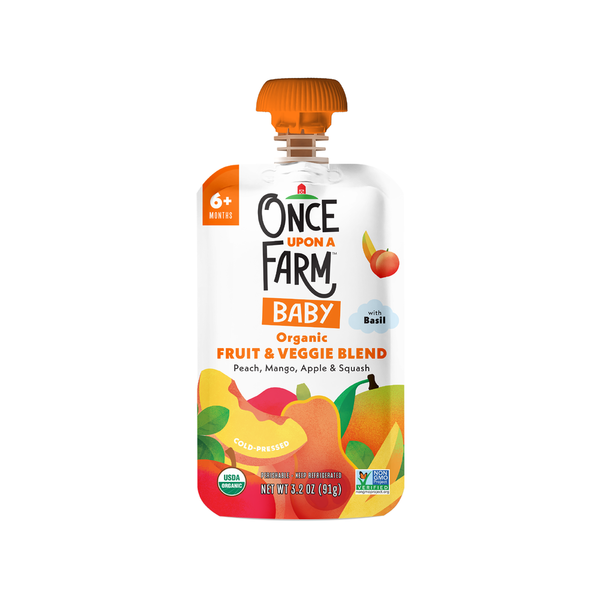 Once Upon a Farm Baby Peach Mango Apple and Squash