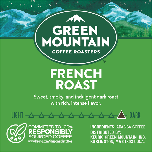 Green Mountain Coffee Roasters Coffee, Dark Roast, French Roast, K-Cup Pods