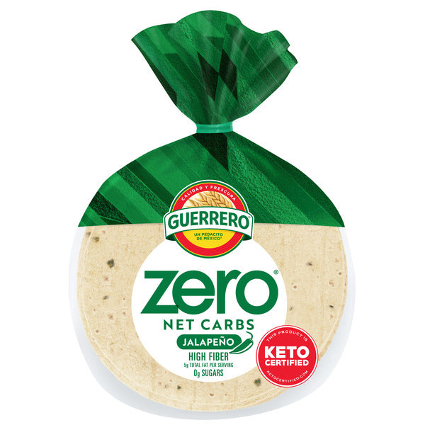 Guerrero Zero Net Carbs Jalapeno Tortillas, Street Taco Size, 14 pack