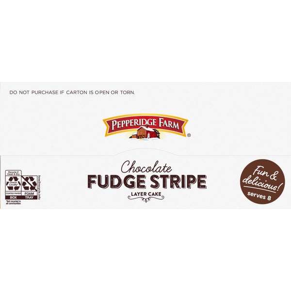 Pepperidge Farm Frozen Chocolate Fudge Stripe Layer Cake
