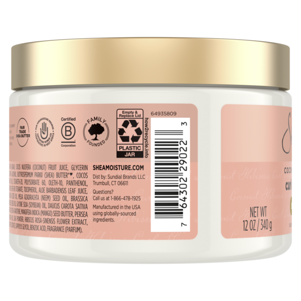 SheaMoisture Smoothie Curl Enhancing Cream Coconut And Hibiscus