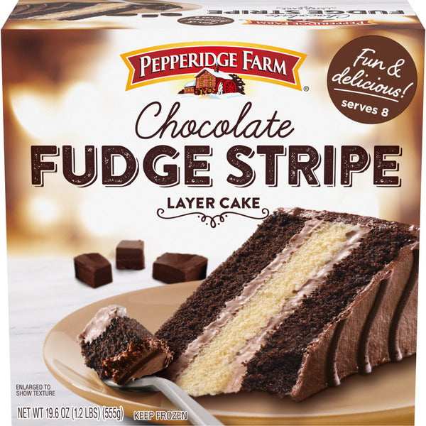 Pepperidge Farm Frozen Chocolate Fudge Stripe Layer Cake