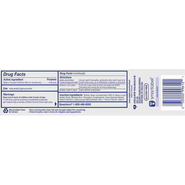 Colgate Advanced Whitening Fluoride Anticavity Clean Mint Toothpaste