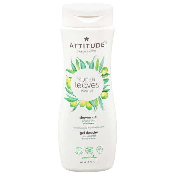 Attitude Shower Gel, Olive Leaves, Nourishing