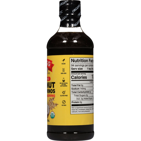 Bragg Seasoning, Organic, Soy-Free, Coconut, Liquid Aminos