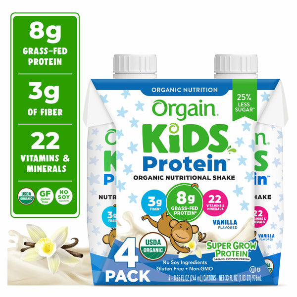 Orgain Organic Kids Nutritional Shake, 22 Vitamins & Minerals - Vanilla