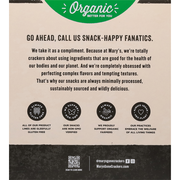 Mary's Gone Crackers Organic Super Seed Seaweed & Black Sesame Crackers