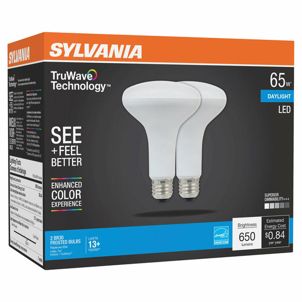 Sylvania Truwave Technology Led 65w Daylight Br30 Frosted Bulbs