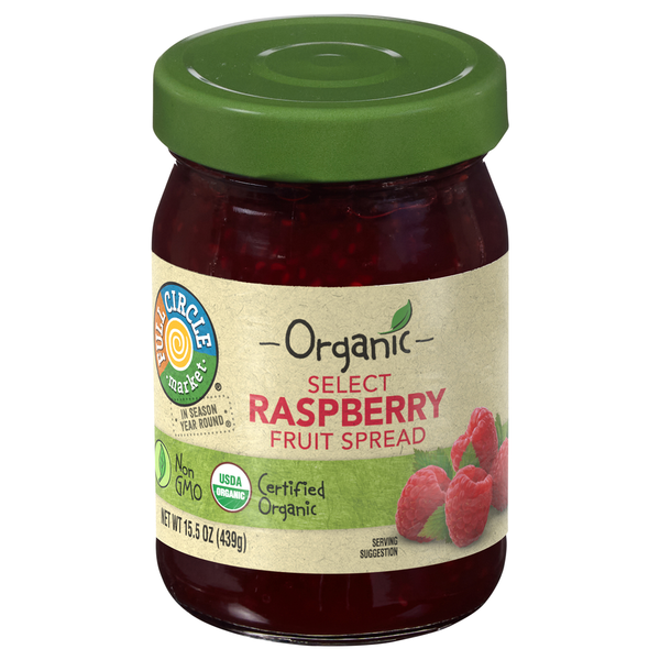 Full Circle Fruit Spread, Raspberry, Select