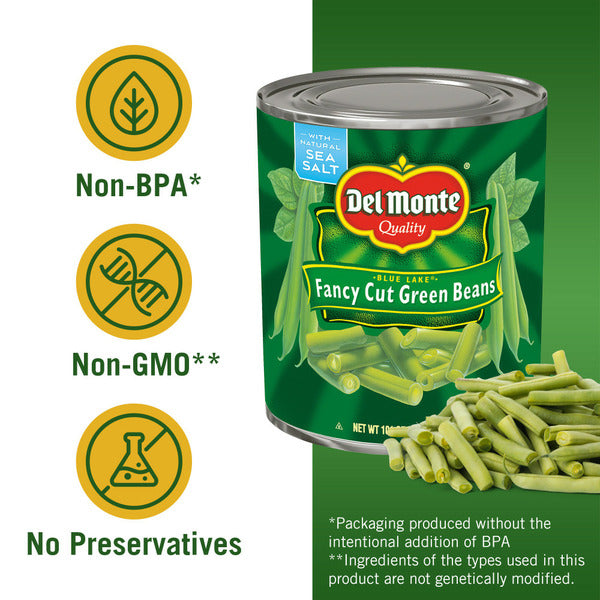 Del Monte BLUE LAKE Fancy Cut Green Beans, Canned Vegetables