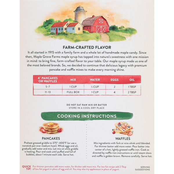 Maple Grove Farms of Vermont Sugar Free Pancake & Waffle Mix