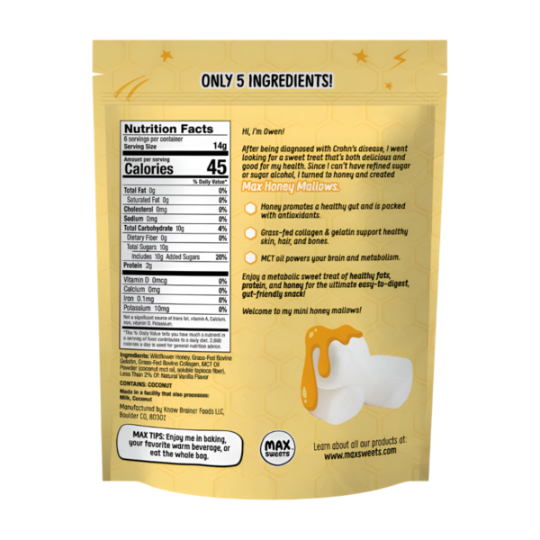 Max Sweets Very Vanilla, Mini Honey Marshmallow