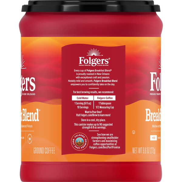 Folgers Coffee, Ground, Mild, Breakfast Blend