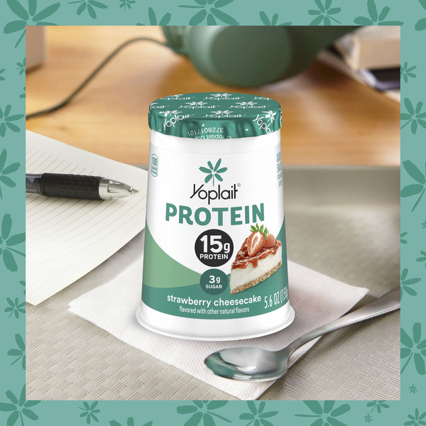 Yoplait Protein Strawberry Cheesecake Yogurt Cultured Dairy Snack Cup