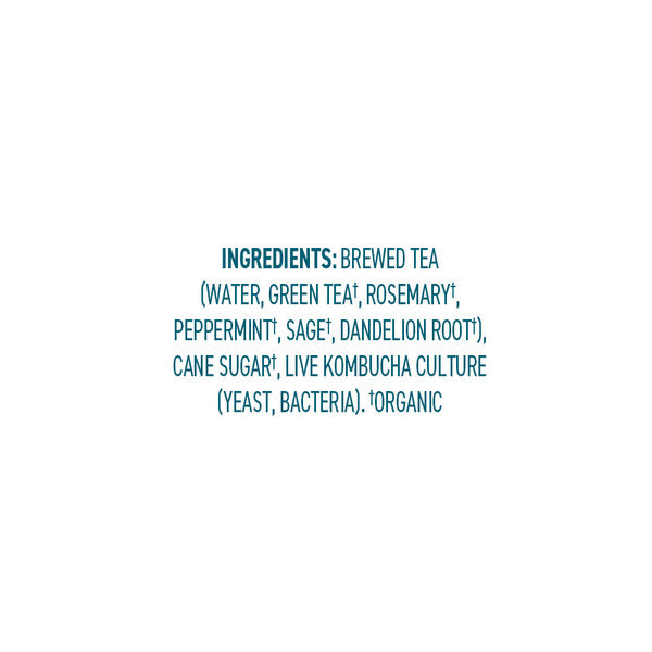 Brew Dr. Kombucha Clear Mind, w/ Rosemary, Mint, Sage, Green Tea