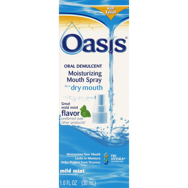 Oasis Moisturizing Mouth Spray, with Xylitol, Mild Mint