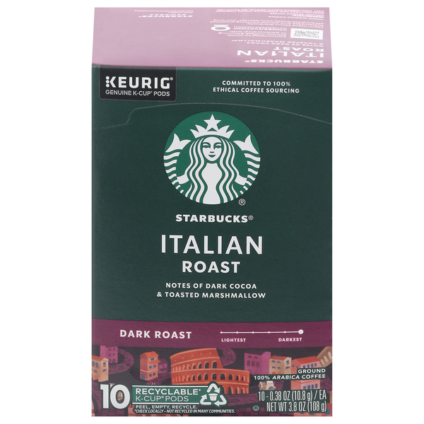 Starbucks Coffee, 100% Arabica, Ground, Dark Roast, K-Cup Pods