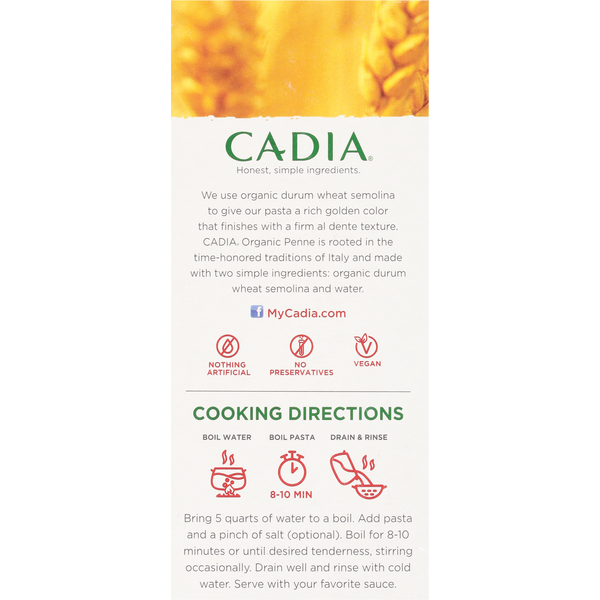CADIA Penne, Organic