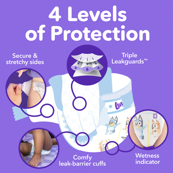 Luvs Platinum Protection Baby Diapers, Size 4
