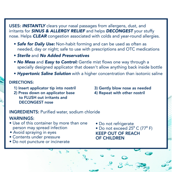 Vicks Sinex Saline Nasal Rinse, Starter Kit, 1 Bottle + 30 Packets