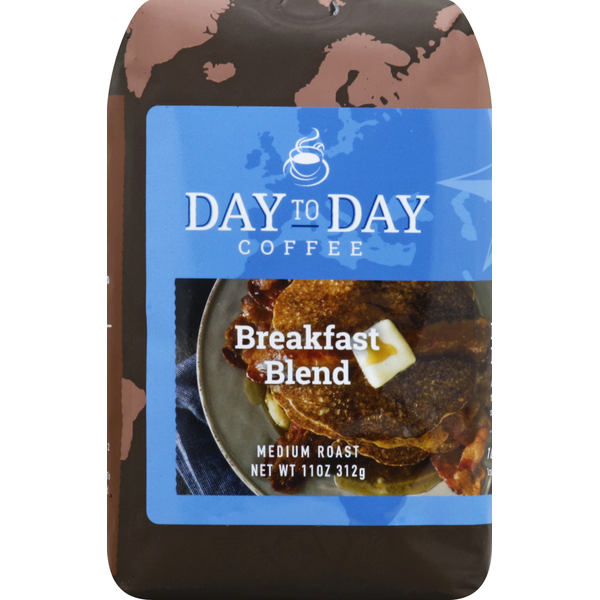 Day to Day Coffee, Ground, Medium Roast, Breakfast Blend