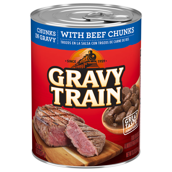 Gravy Train Chunks in Gravy with Beef Chunks Food for Dogs
