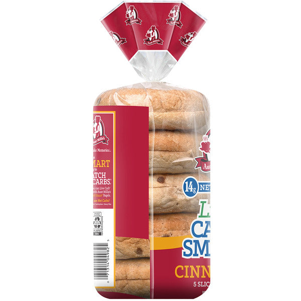 Aunt Millie's Live Carb Smart Cinnamon Bagels